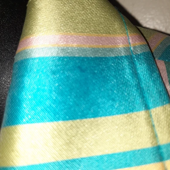 CARLISLE Silk Striped Button Down Blouse Jacket Vintage Office Classic Sz 6 Med - Picture 5 of 10